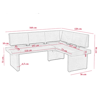 Jedálenská zostava PAL dub artisan/antracitová 12