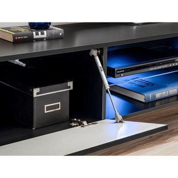 Obývacia stena PALAS II čierna/sivá/čierna vysoký lesk 4