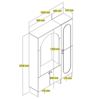 Predsieňová zostava PALERMO 2 krémová/orech 6