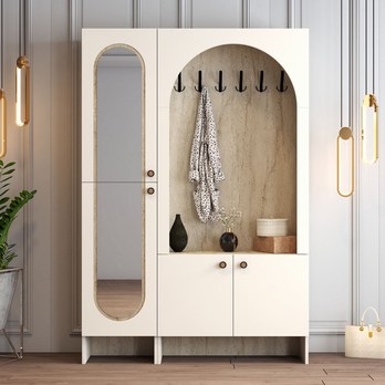 Predsieňová zostava PALERMO 2 krémová/travertín 4