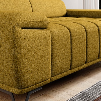 Pohovka PALLADIO 3 žltá, bez funkcie 3