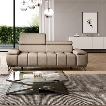 Pohovka PALLADIO 3F svetlohnedá, s funkciou 1