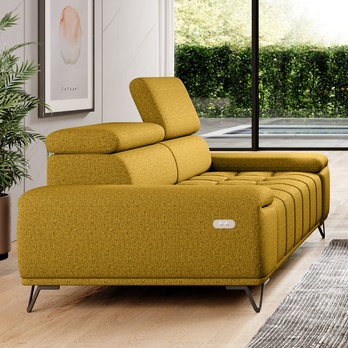 Pohovka PALLADIO 3F žltá, s funkciou 2