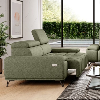 Pohovka PALLADIO 3F tmavozelená, s funkciou 2