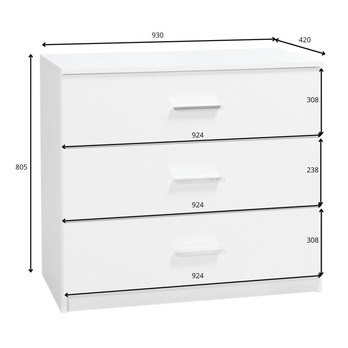 Komoda PANAREA alpská biela 2