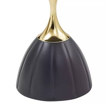 Prístavný stolík PAONO čierna/zlatá 2