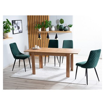 Jedálenská stolička PAONU zelená/čierna 1