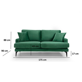 Pohovka PAPIRA 1 zelená 5