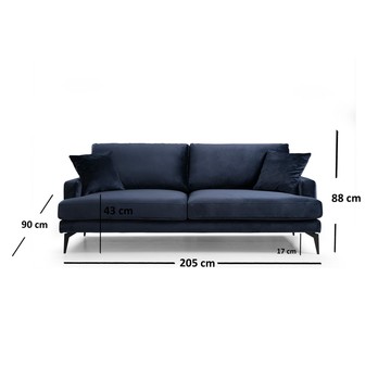 Pohovka PAPIRA 2 modrá 5