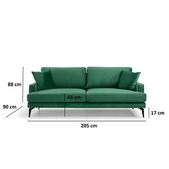 Pohovka PAPIRA 2 zelená 2