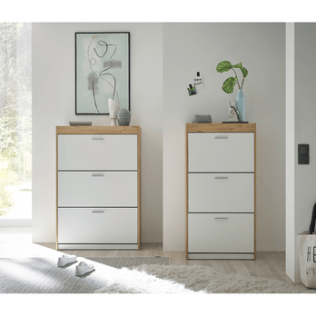 Skrinka na topánky PARID 4 dub artisan/biela 1