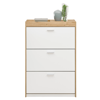 Skrinka na topánky PARID 4 dub artisan/biela 2