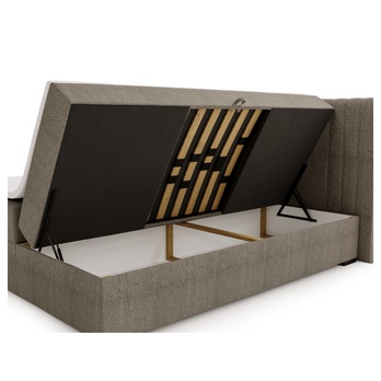 Posteľ s matracom a topperom PARIS taupe, 140x200 cm 3