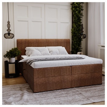 Posteľ s matracom a topperom PARIS medená, 140x200 cm 1