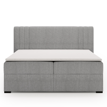 Posteľ s matracom a topperom PARIS sivá, 140x200 cm 4