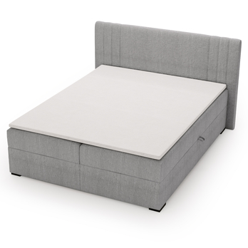 Posteľ s matracom a topperom PARIS sivá, 140x200 cm 5