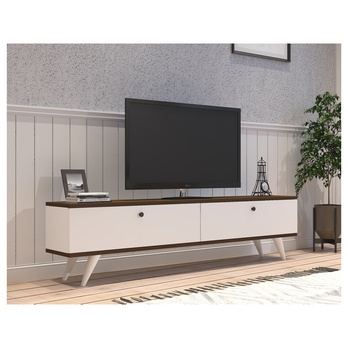 TV komoda PARIS biela/orech 1