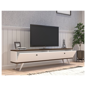 TV komoda PARIS biela/orech 2