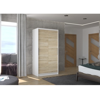 Šatníková skriňa PARISA biela/dub sonoma 1