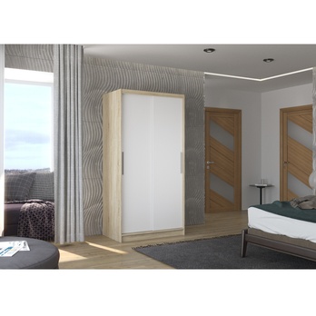 Šatníková skriňa PARISA dub sonoma/biela 1