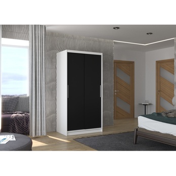 Šatníková skriňa PARISA biela/čierna 1