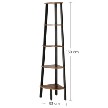 Regál PARKANO II čierna/hnedá 5