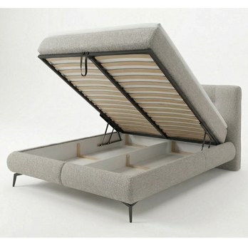 Posteľ s matracom PARROT sivobéžová, 140x200 cm 2