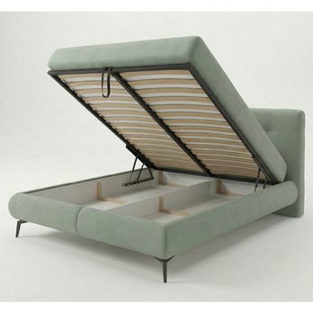 Posteľ s matracom PARROT šalviová, 140x200 cm 2