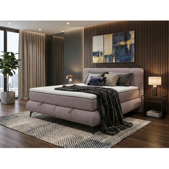 Posteľ s matracom PARROT púdrová, 140x200 cm 1