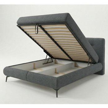 Posteľ s matracom PARROT sivá, 180x200 cm 2