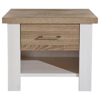 Nočný stolík PARVATI pínia biela/dub truffel 3