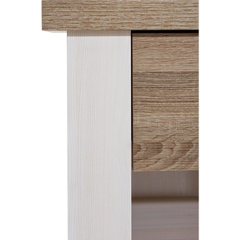 Nočný stolík PARVATI pínia biela/dub truffel 7