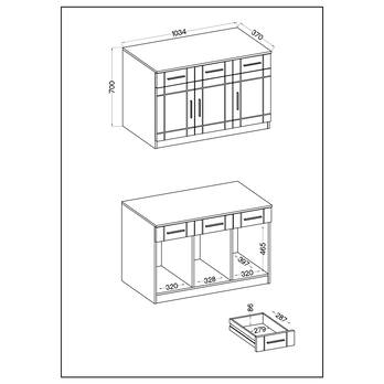 Komoda PARVIN dub sonoma/biela 2