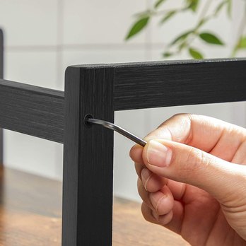 Kuchynský regál PASS čierna/hnedá 4