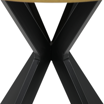 Jedálenský stôl PASSAU divoký dub/čierna, priemer 80 cm 4