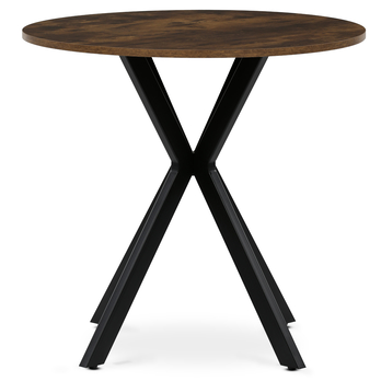 Jedálenský stôl PASSAU staré drevo/čierna, priemer 80 cm 1