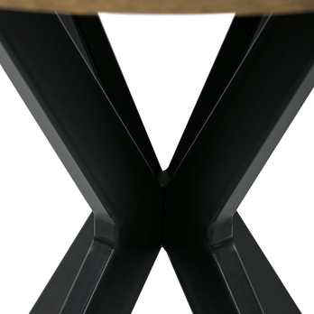 Jedálenský stôl PASSAU staré drevo/čierna, priemer 80 cm 4