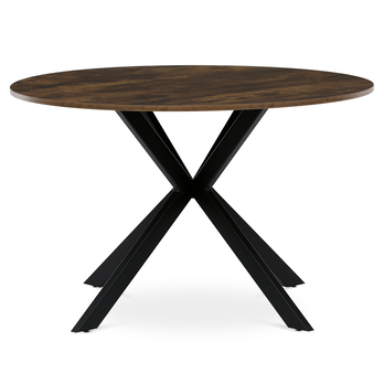 Jedálenský stôl PASSAU staré drevo/čierna, priemer 120 cm 2