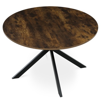 Jedálenský stôl PASSAU staré drevo/čierna, priemer 120 cm 3