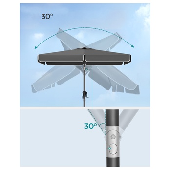 Slnečník PATIO sivá 4