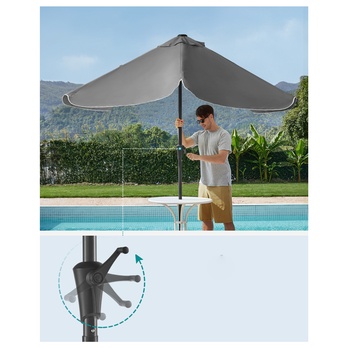 Slnečník PATIO sivá 5