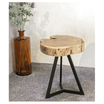 Prístavný stolík PATNA akácia/čierna 1