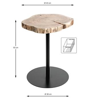 Prístavný stolík PATNA akácia/čierna, výška 50 cm 4