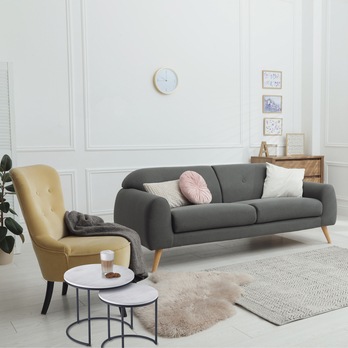 Prístavný stolík PAULA čierna/biela, sada 2 ks 1