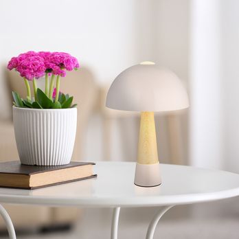 Stolná lampa PAULIN ružová/prírodná 1