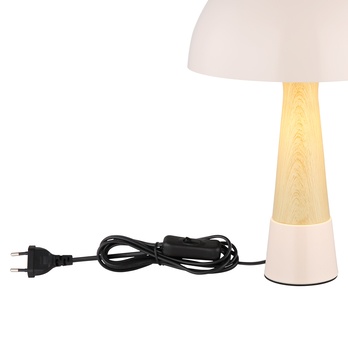 Stolná lampa PAULIN ružová/prírodná 4