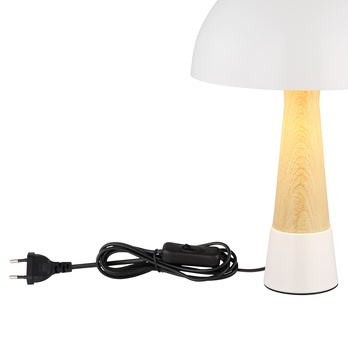 Stolná lampa PAULIN biela/prírodná 6