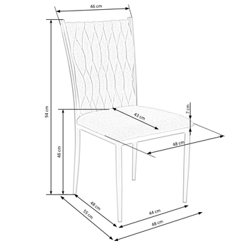 Jedálenská stolička PAULINA tmavozelená 9