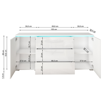 Komoda PAVIA 150 dub wotan 3