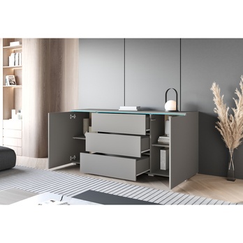 Komoda PAVIA 150 sivá 2